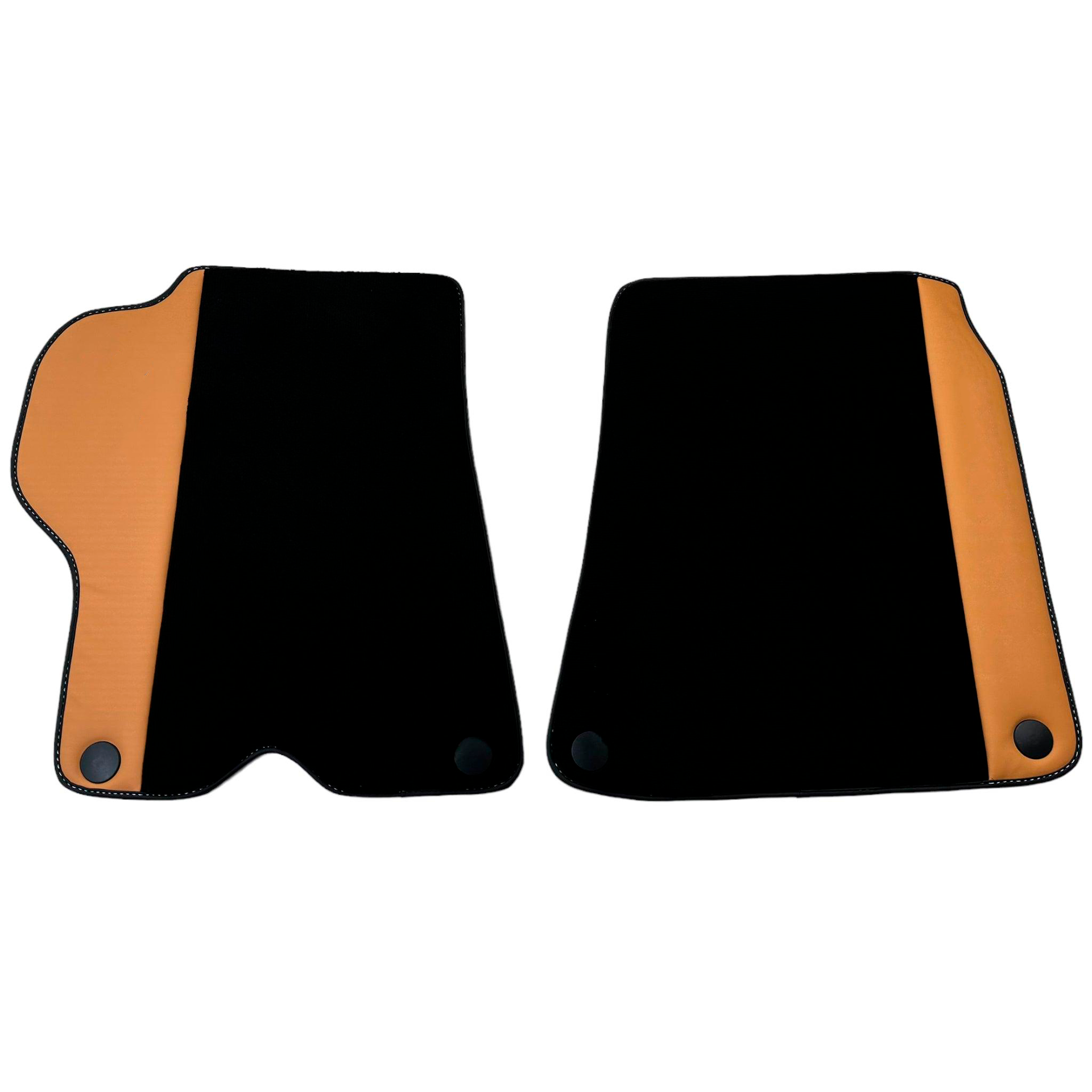 Black Car Mats for Ferrari California (2008-2014) with Beige Tradizione Nappa Leather