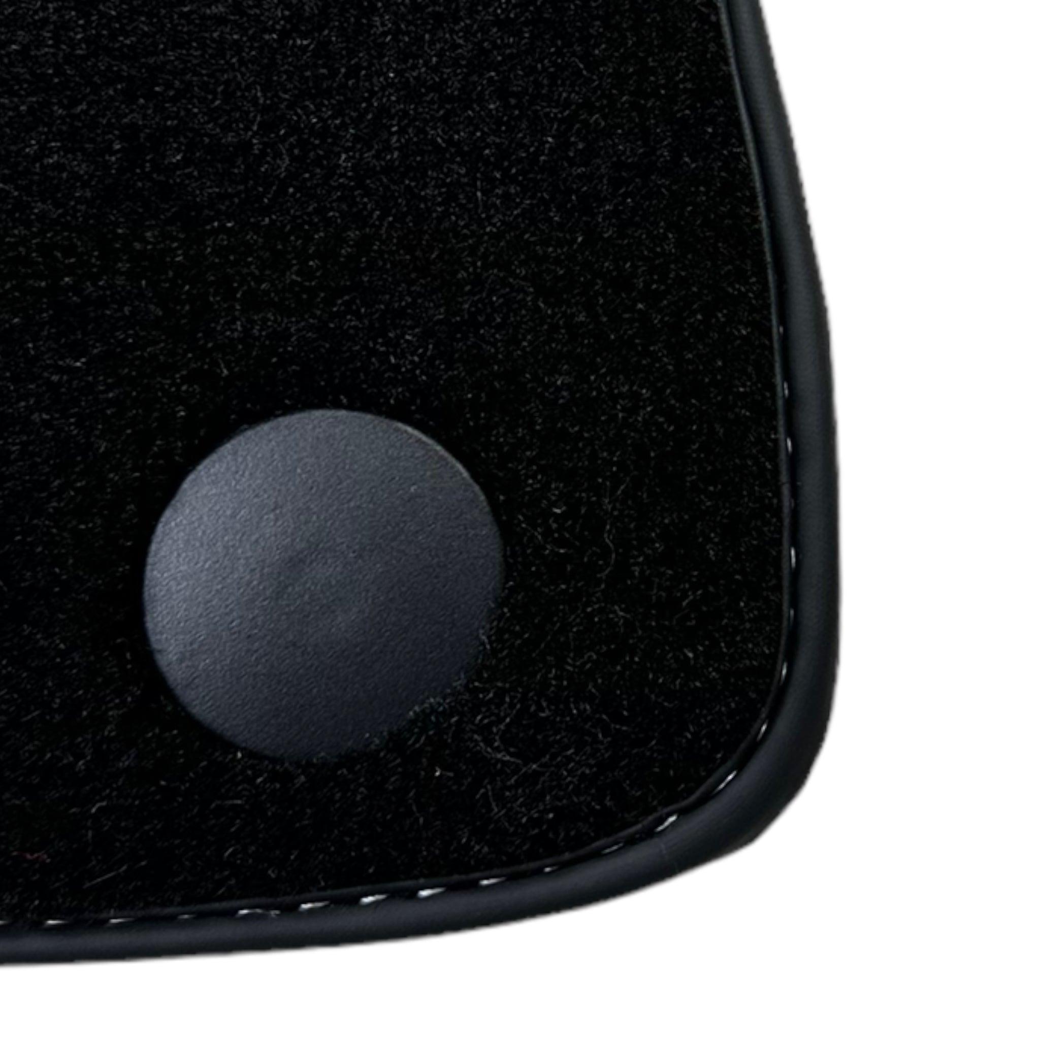 Black Floor Mats for Ferrari California (2008-2014) with Cuoio Nappa Leather