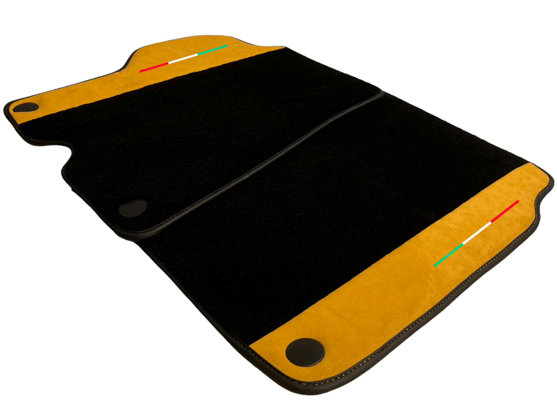 Black Car Mats For Ferrari California 2008-2014 With Tan Alcantara