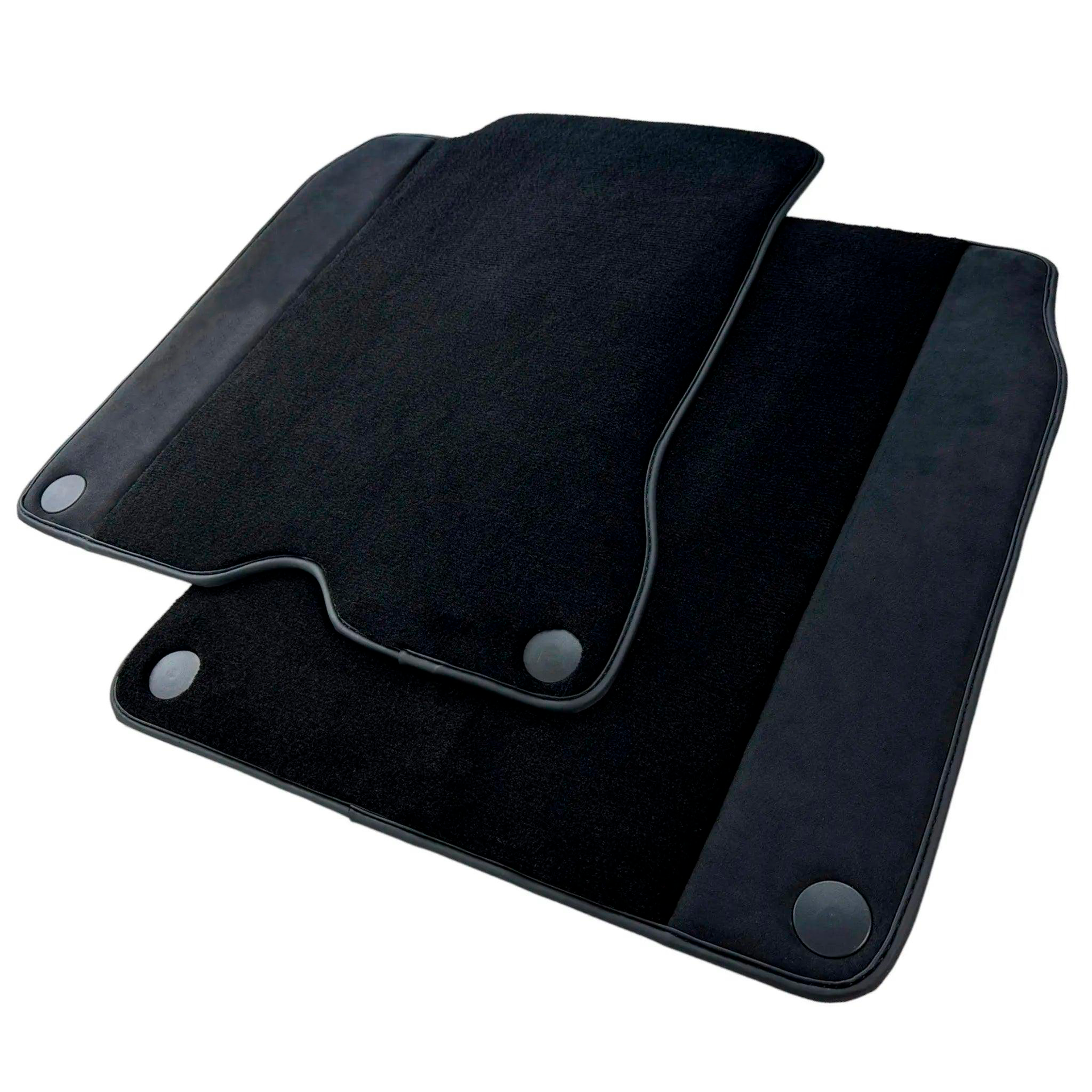 Black Car Mats For Ferrari California T 2015–2018 with Black Alcantara