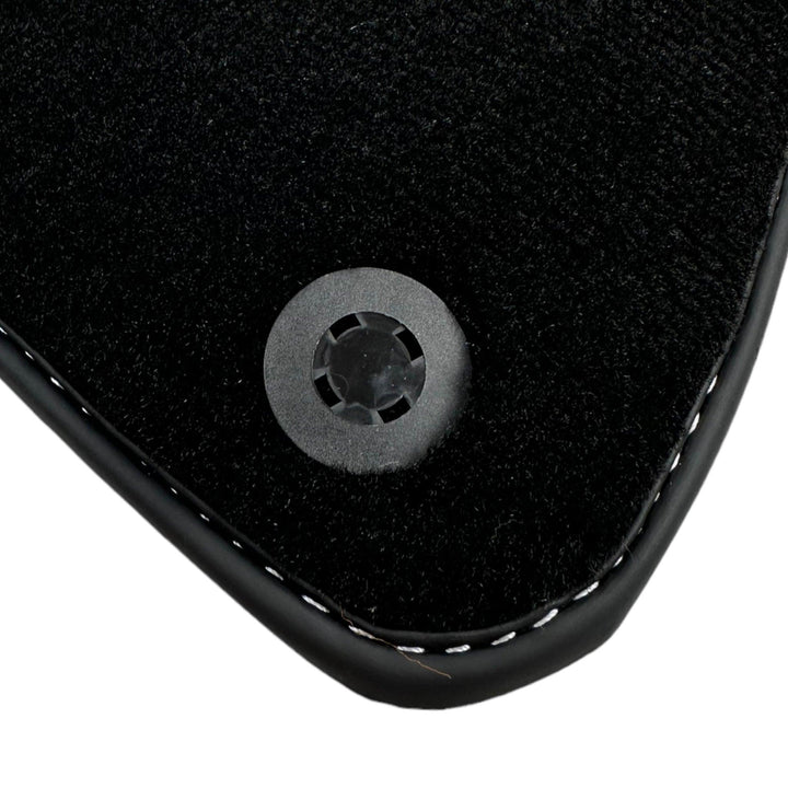 Black Floor Mats for Ferrari California T (2015–2018) with Crema Nappa Leather