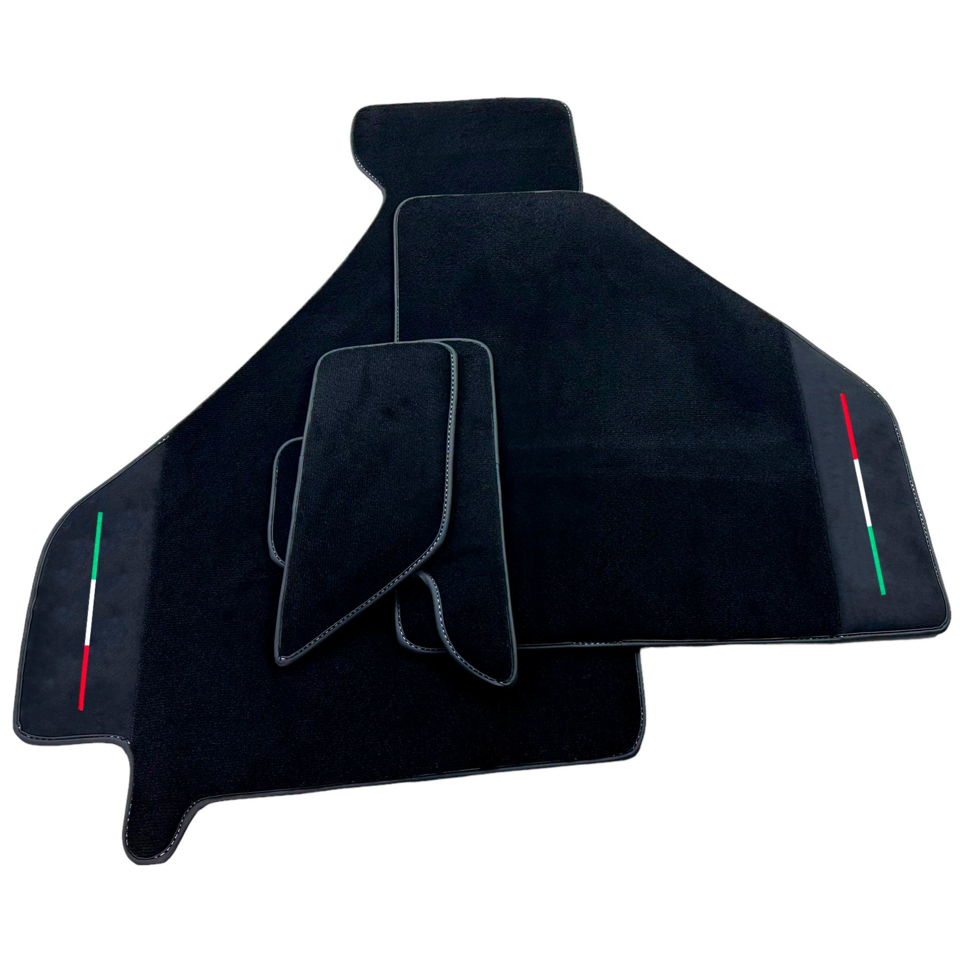 Black Car Mats For Ferrari F355 1994-1999 With Alcantara Leather