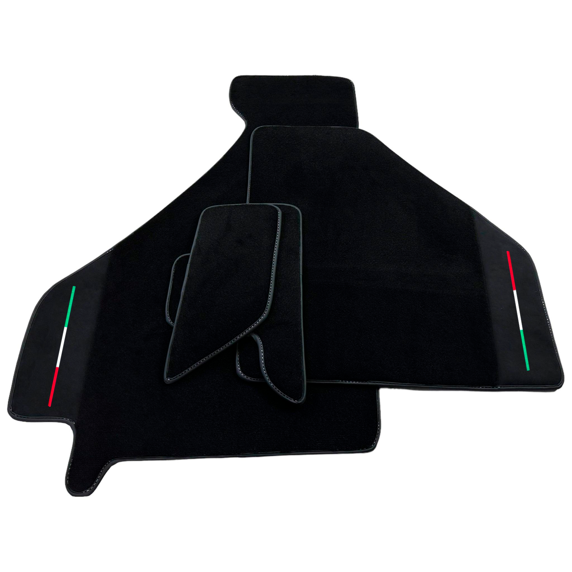 Black Car Mats For Ferrari F355 1994-1999 With Alcantara Leather