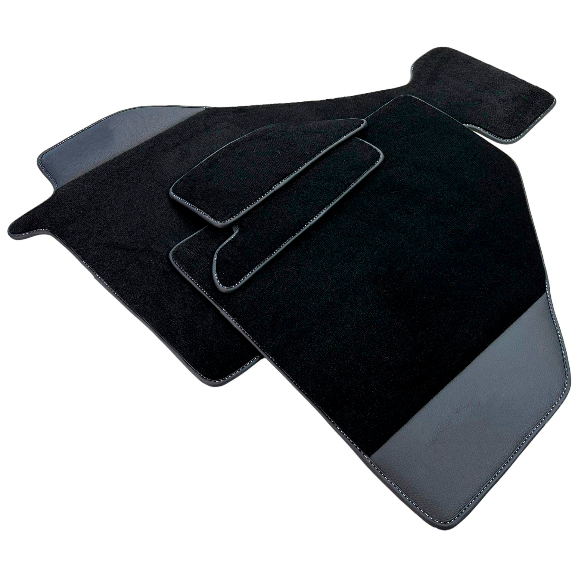 Black Car Mats For Ferrari F355 1994-1999 With Leather