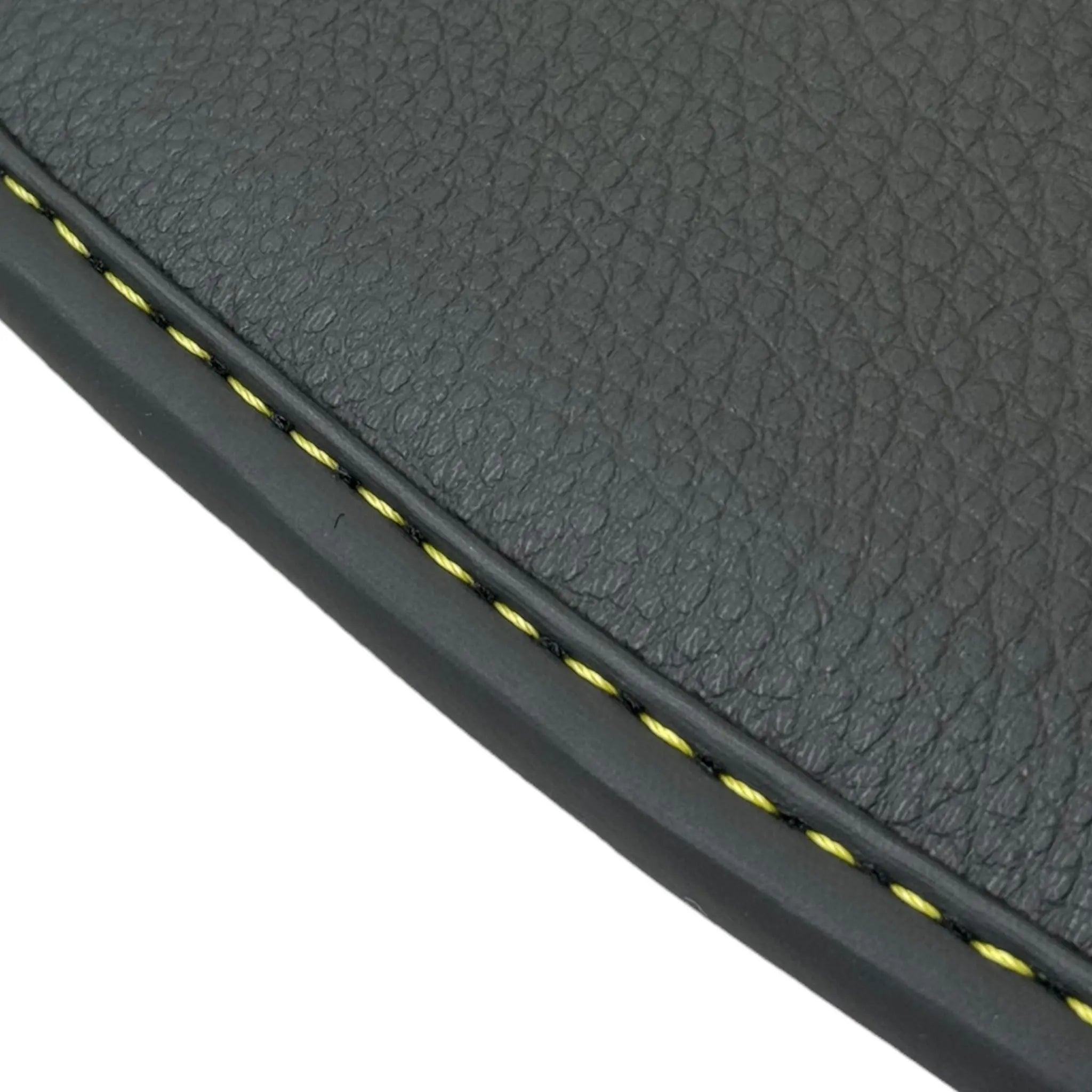 Black Floor Mats for Ferrari Portofino (2018-2023) with Leather