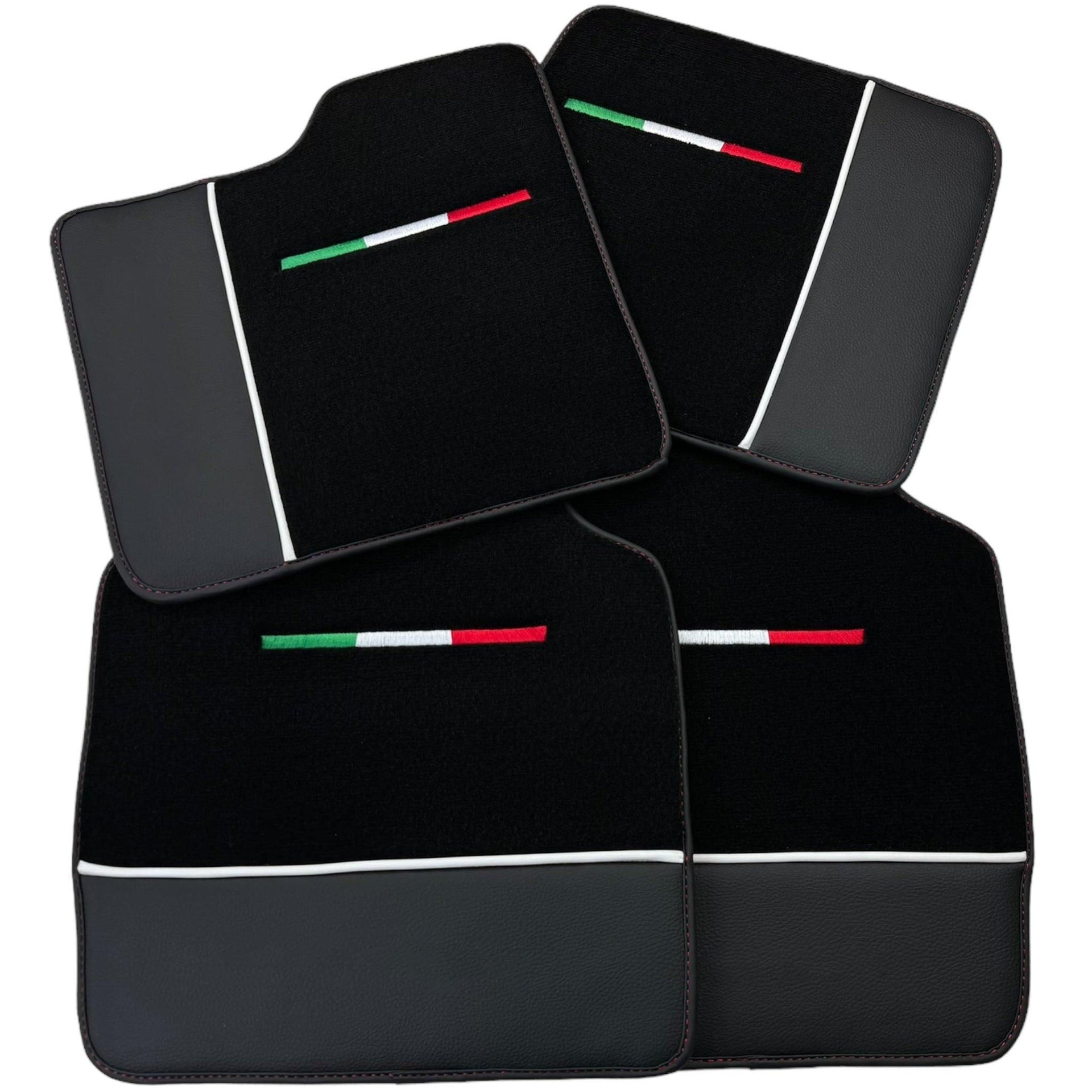 Black Car Mats for Ferrari Purosangue with Leather