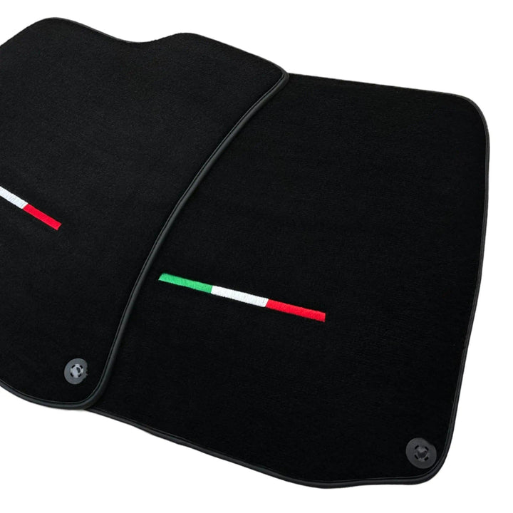 Black Floor Mats For Ferrari Roma (2021-2024) Italian Edition - Scuderia