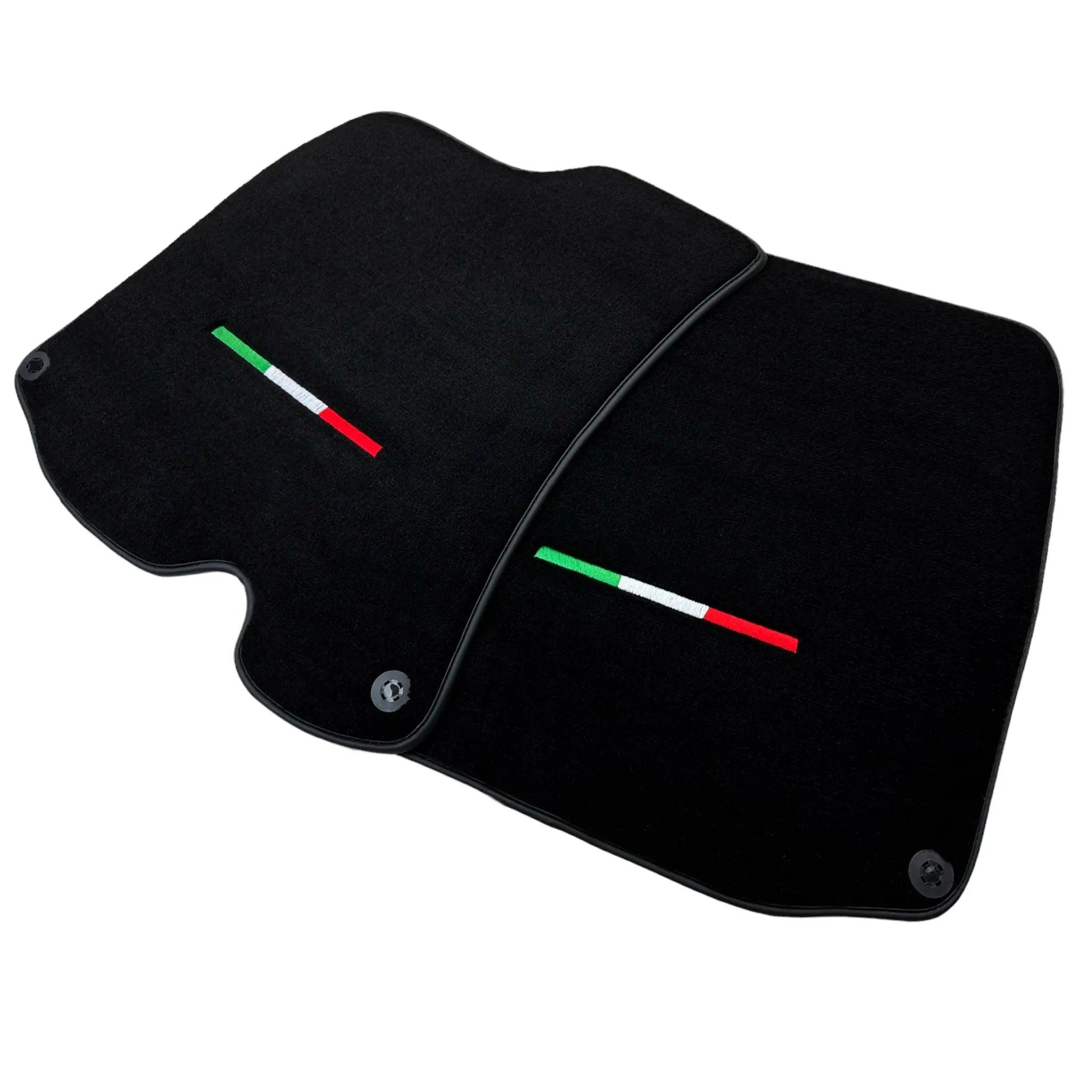 Black Floor Mats For Ferrari Roma (2021-2024) Italian Edition - Scuderia