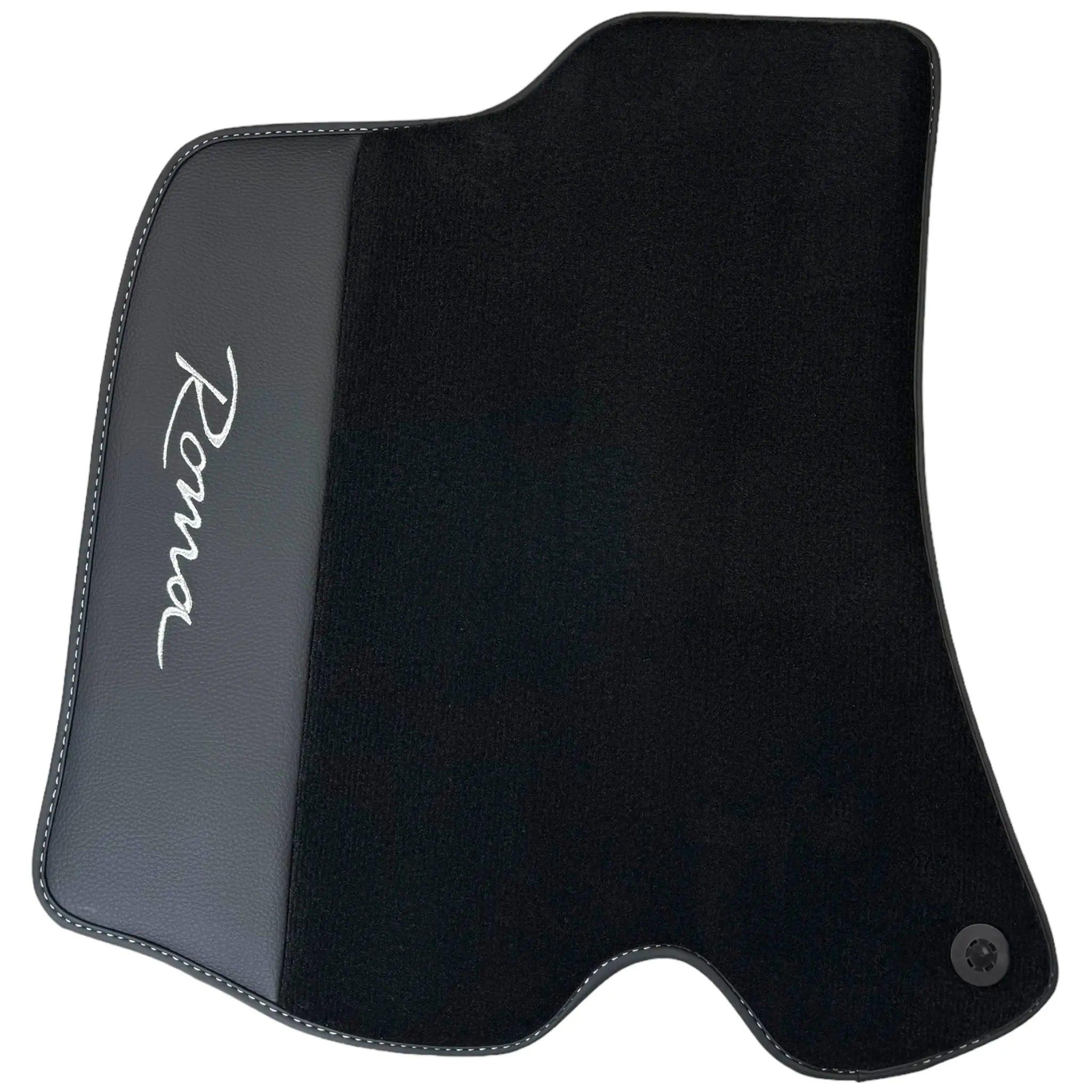 Black Floor Mats for Ferrari Roma (2021-2024) with Leather