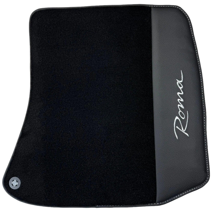 Black Floor Mats for Ferrari Roma (2021-2024) with Leather