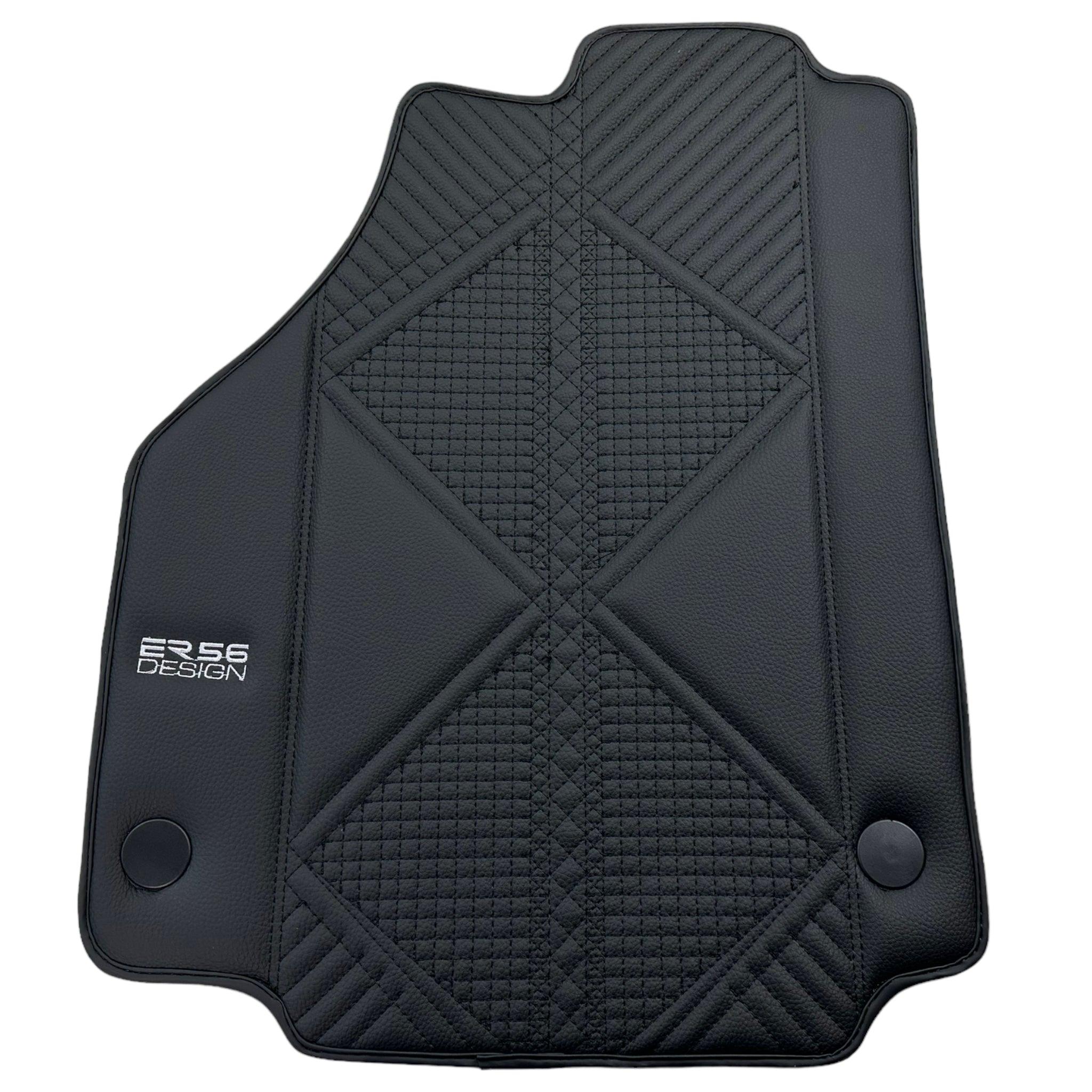 Black Leather Floor Mats For Ferrari 458 Speciale (2012-2015) ER56 Design