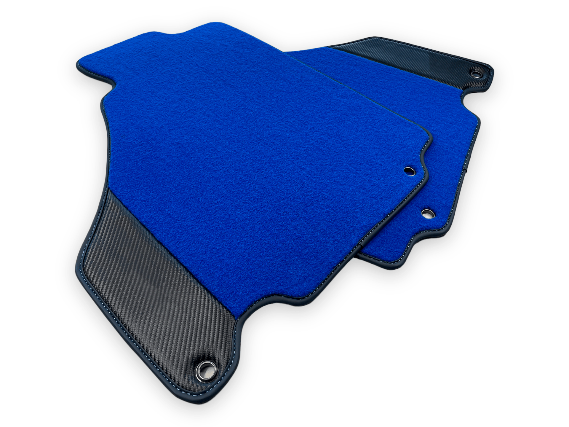 Blue Car Mats For Ferrari 360 Modena 1999-2005 With Carbon Fiber Leather