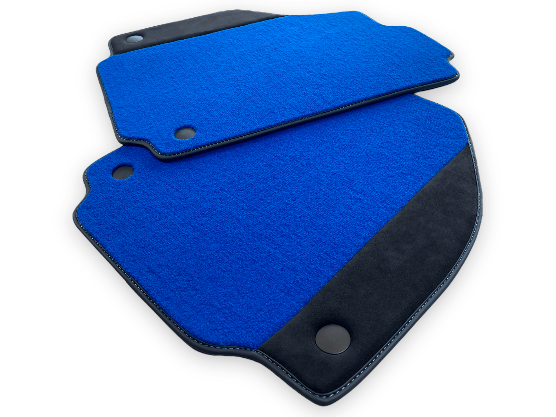 Blue Car Mats For Ferrari 458 Spider 2012-2015 Alcantara Leather