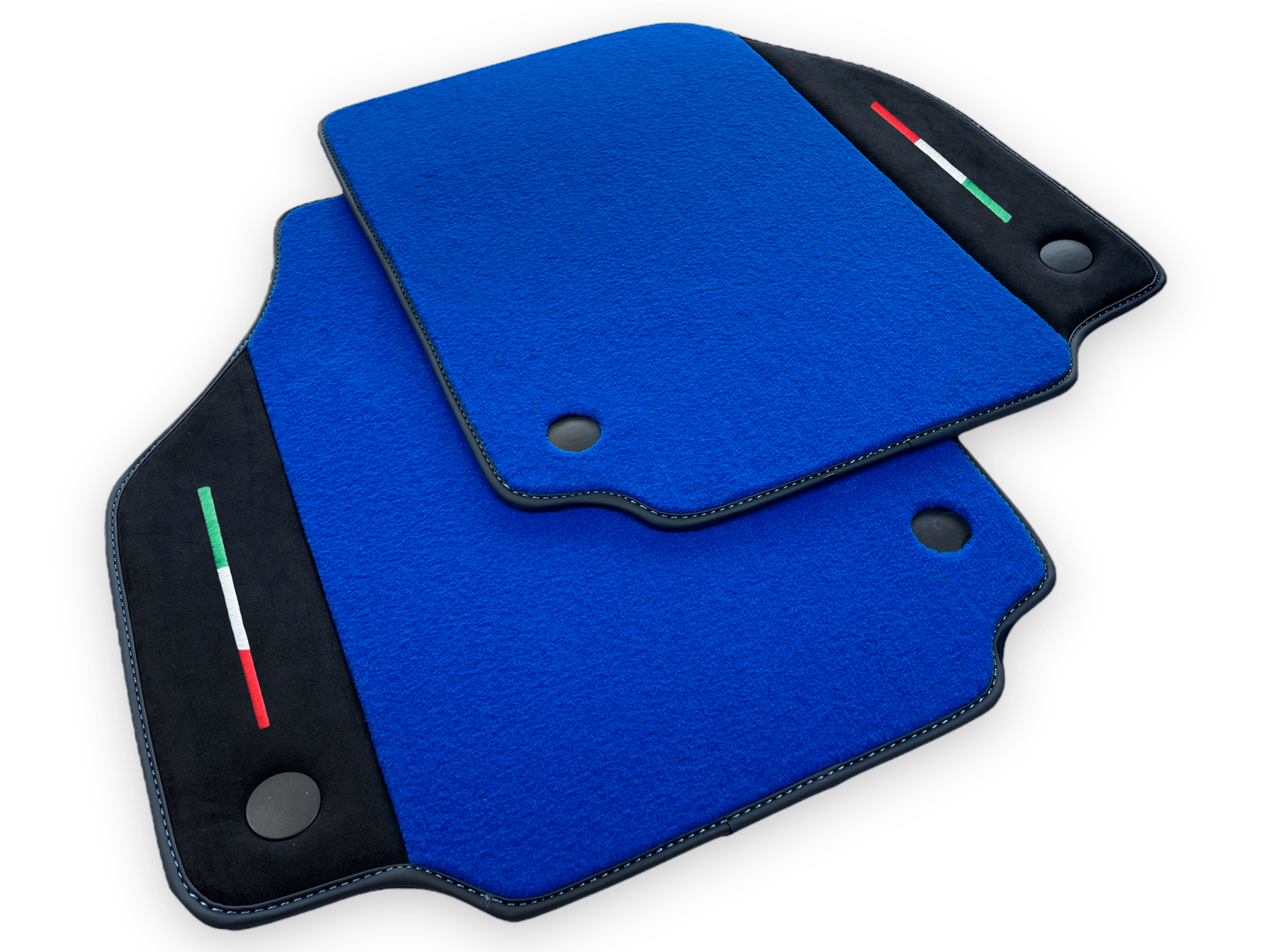 Blue Car Mats For Ferrari 488 Spider 2015-2022 With Alcantara Leather