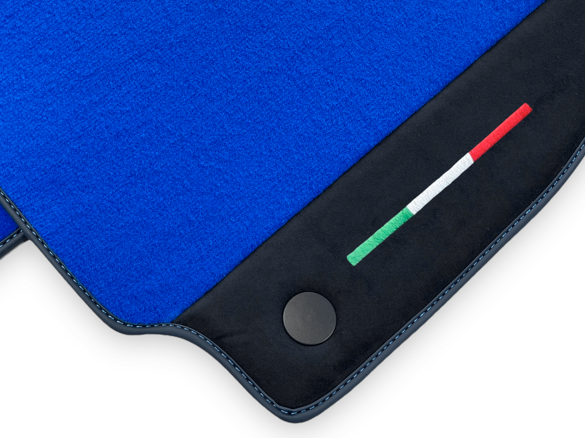 Blue Car Mats For Ferrari 488 Spider 2015-2022 With Alcantara Leather