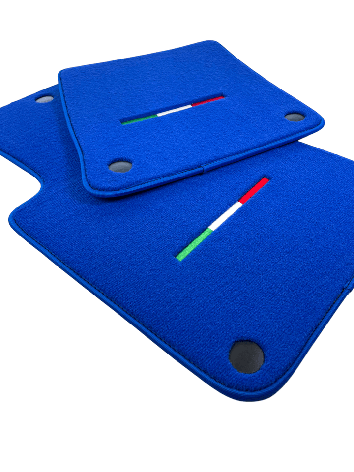 Blue Floor Mats For Ferrari 599 Coupe 2006-2012 Italian Edition - Scuderia