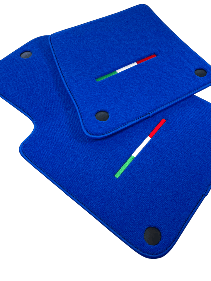 Blue Floor Mats For Ferrari 599 Coupe 2006-2012 Italian Edition - Scuderia