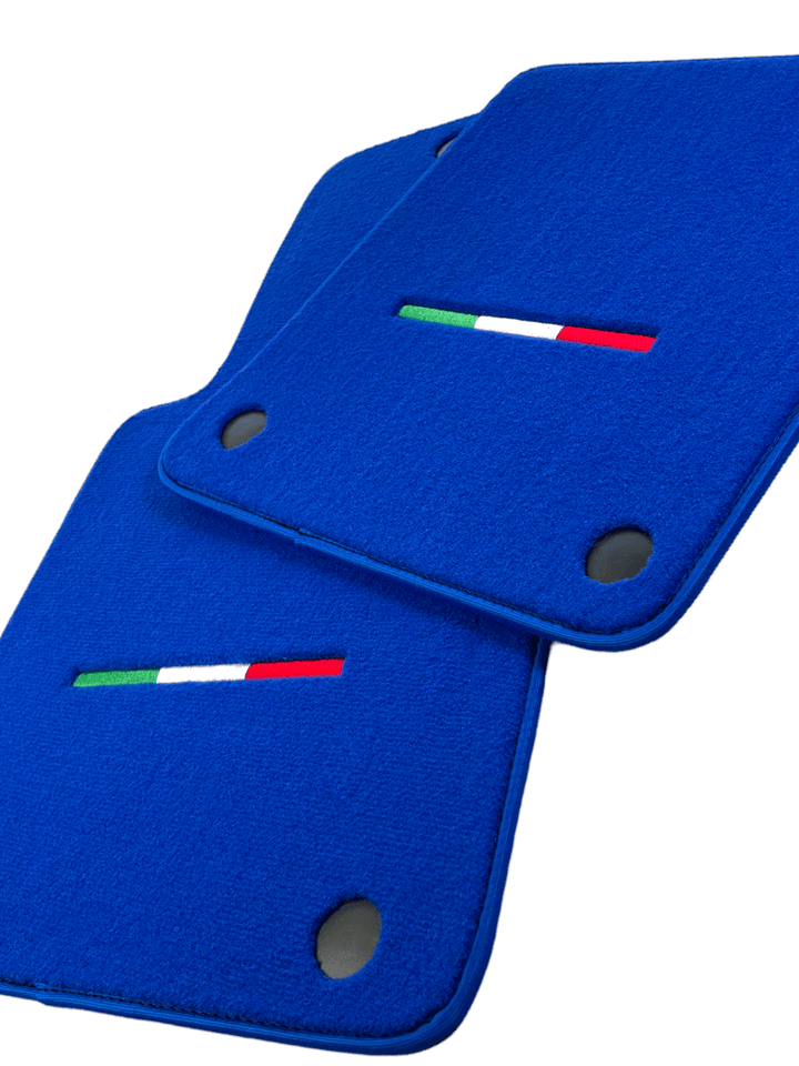 Blue Floor Mats For Ferrari 599 Coupe 2006-2012 Italian Edition - Scuderia