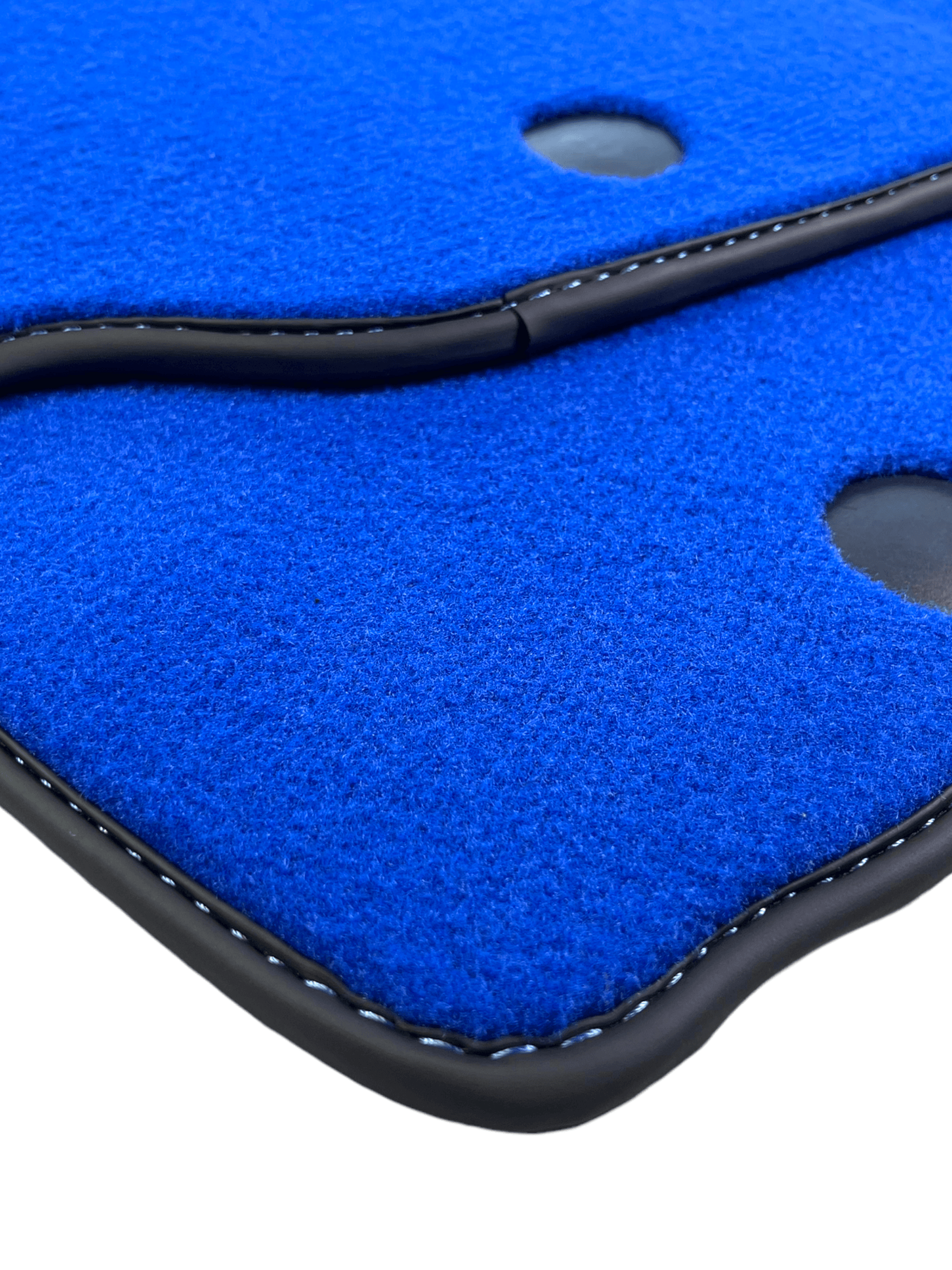 Blue Floor Mats For Ferrari 812 Superfast With Carbon Fiber Leather - Scuderia