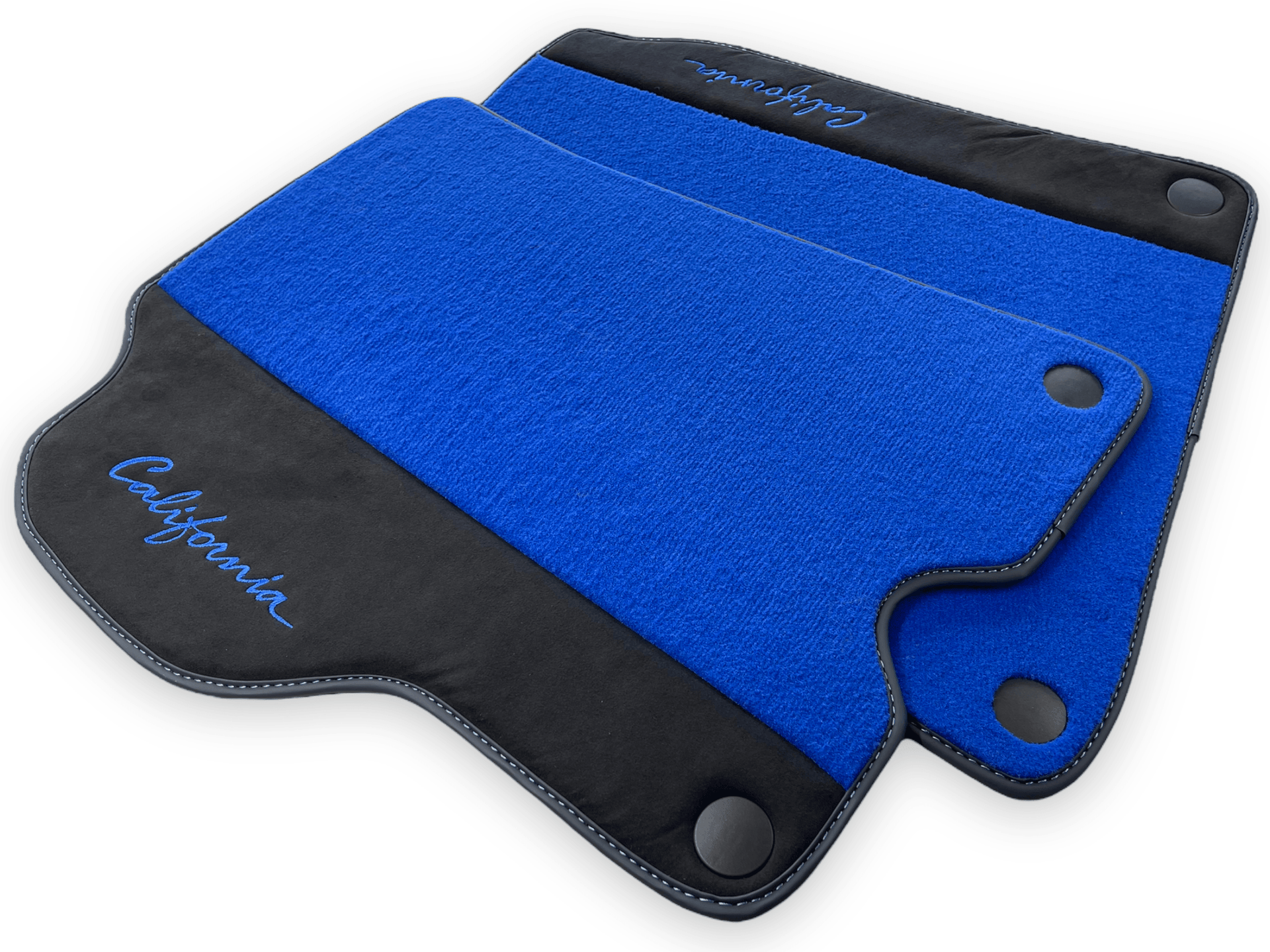 Blue Floor Mats For Ferrari California 2008-2014 With Alcantara - Scuderia