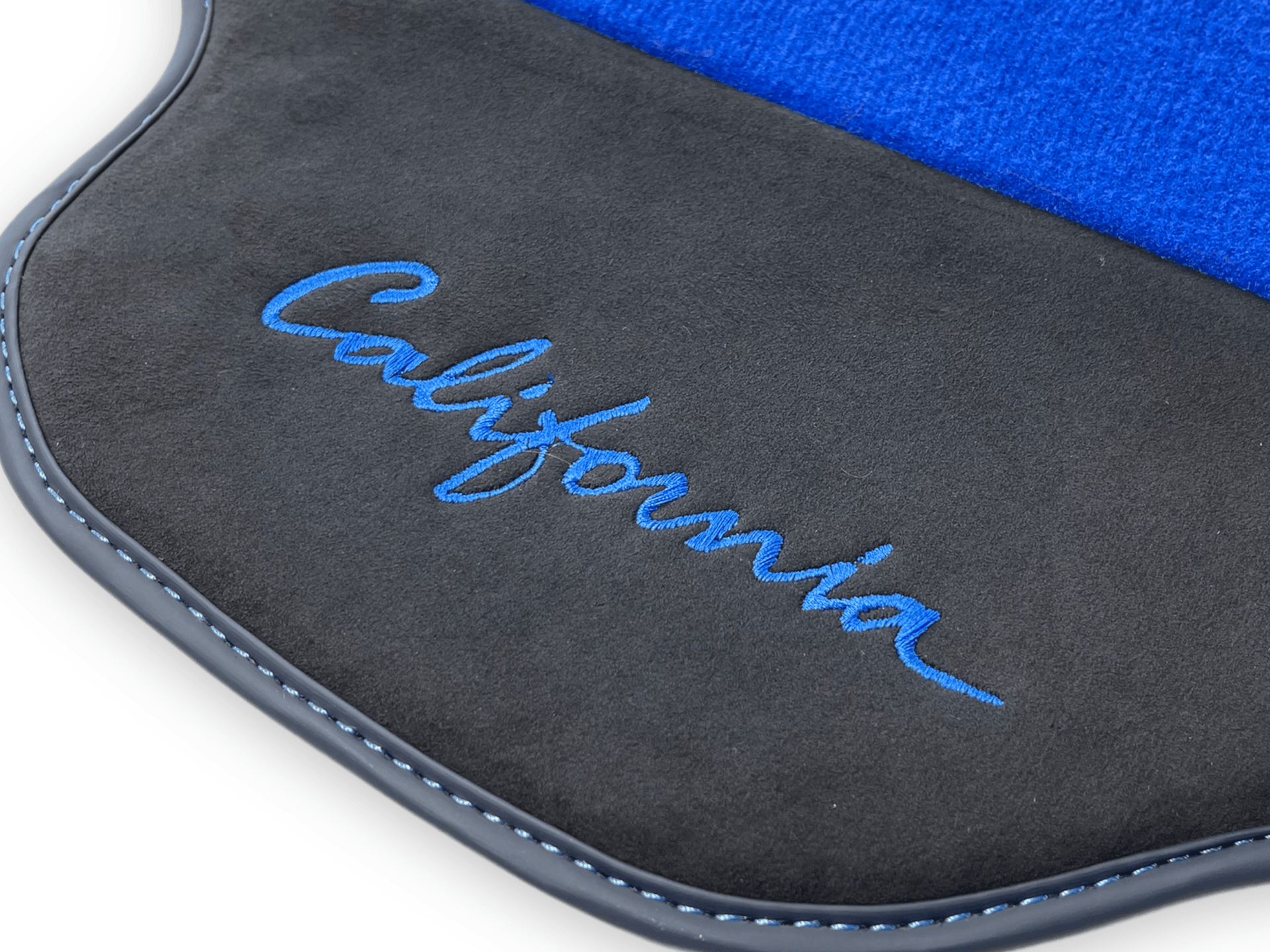Blue Floor Mats For Ferrari California 2008-2014 With Alcantara - Scuderia