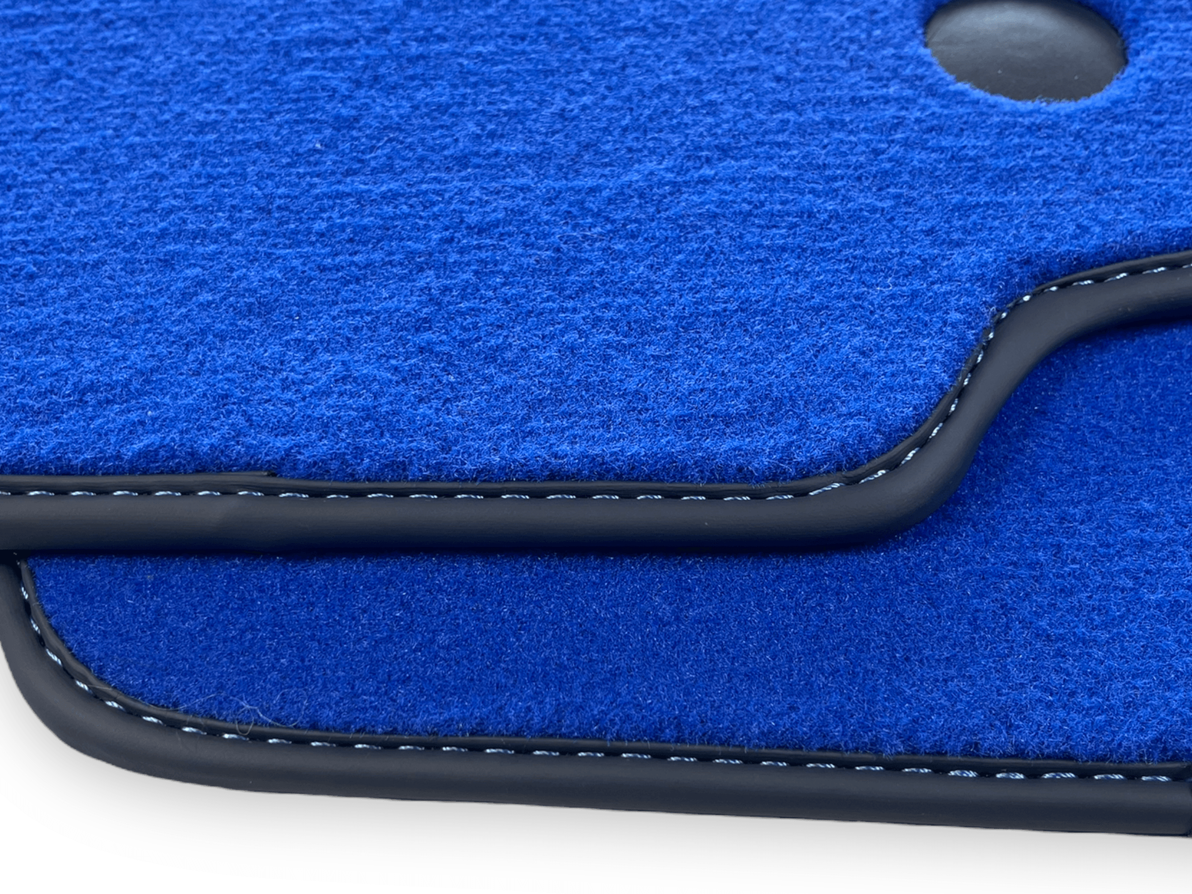 Blue Floor Mats For Ferrari F8 Tributo 2019-2022 With Alcantara Leather - Scuderia