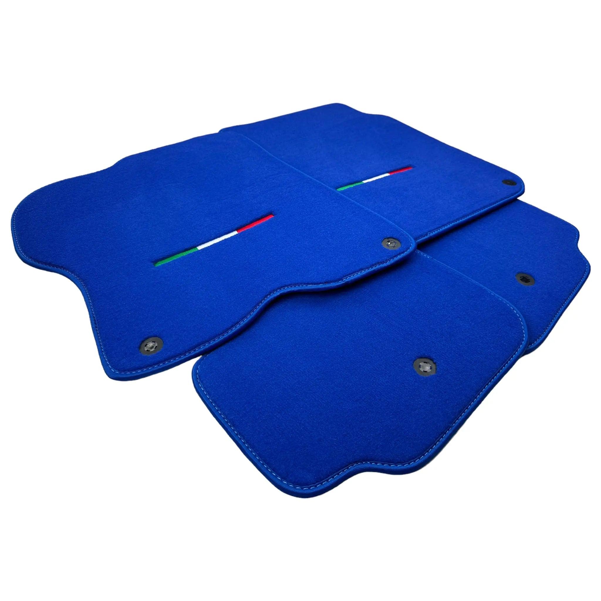 Blue Floor Mats For Ferrari GTC4 Lusso (2016-2023) Italian Edition