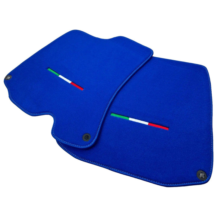 Blue Floor Mats For Ferrari Roma (2021-2024) Italian Edition - Scuderia