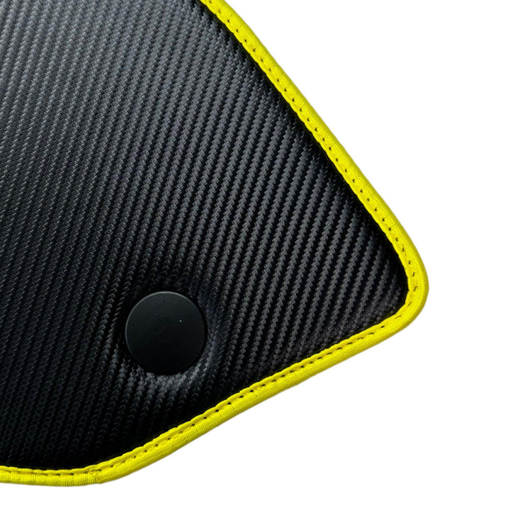 Carbon Fiber Floor Mats For Ferrari 812 Superfast (2018-2023) with Yellow Trim