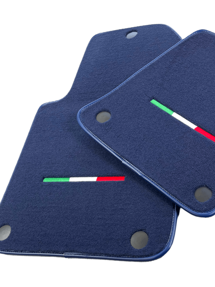 Dark Blue Floor Mats For Ferrari 599 Coupe 2006-2012 Italian Edition - Scuderia