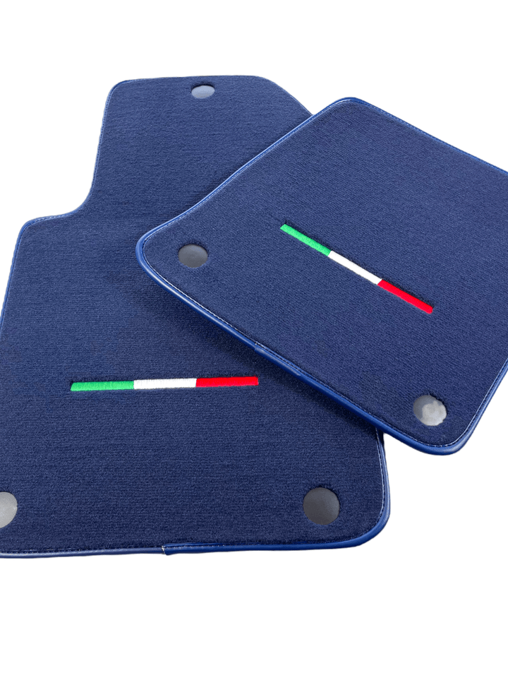 Dark Blue Floor Mats For Ferrari 599 Coupe 2006-2012 Italian Edition - Scuderia