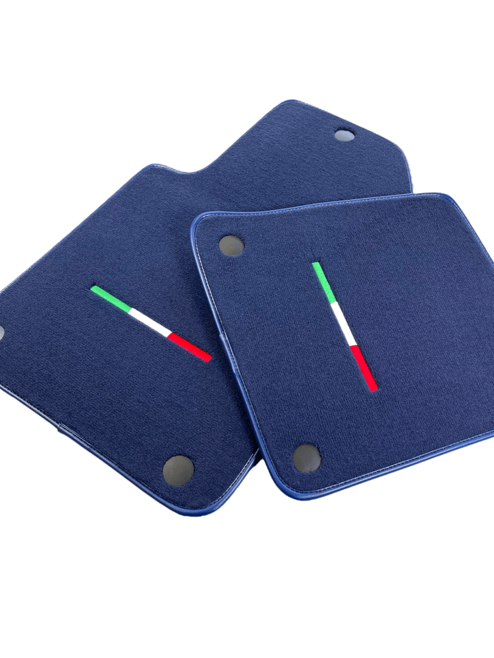 Dark Blue Floor Mats For Ferrari 599 Coupe 2006-2012 Italian Edition - Scuderia