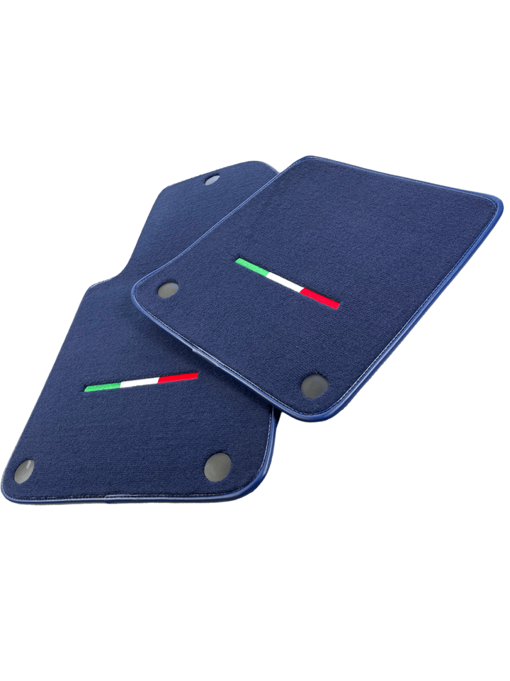 Dark Blue Floor Mats For Ferrari 599 Coupe 2006-2012 Italian Edition - Scuderia