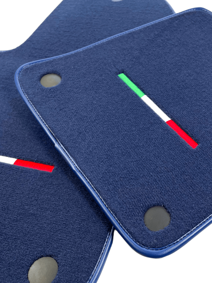 Dark Blue Floor Mats For Ferrari 599 Coupe 2006-2012 Italian Edition - Scuderia