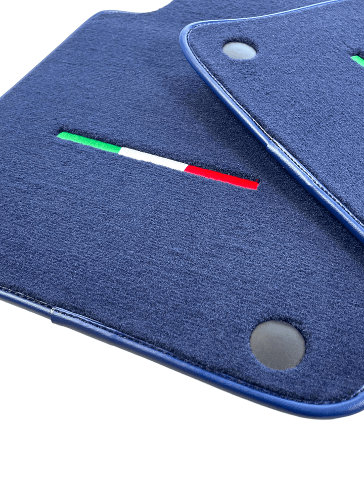 Dark Blue Floor Mats For Ferrari 599 Coupe 2006-2012 Italian Edition - Scuderia