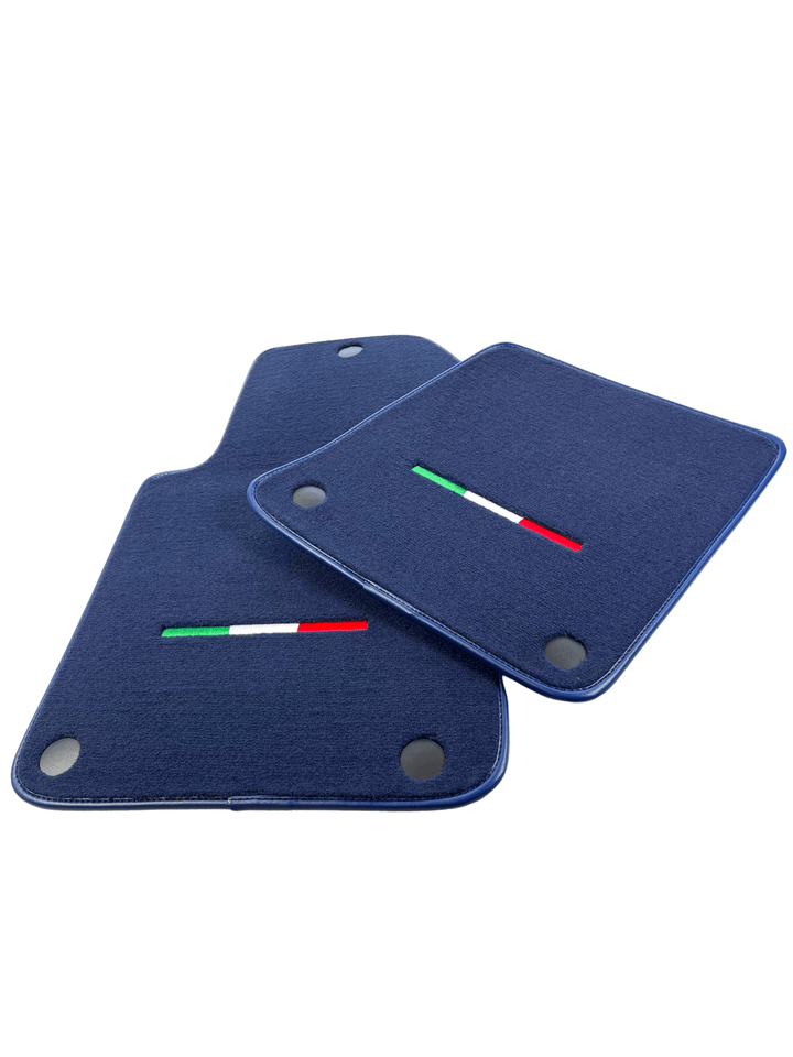 Dark Blue Floor Mats For Ferrari 599 Coupe 2006-2012 Italian Edition - Scuderia