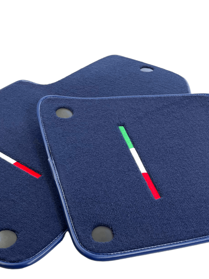 Dark Blue Floor Mats For Ferrari 599 Coupe 2006-2012 Italian Edition - Scuderia