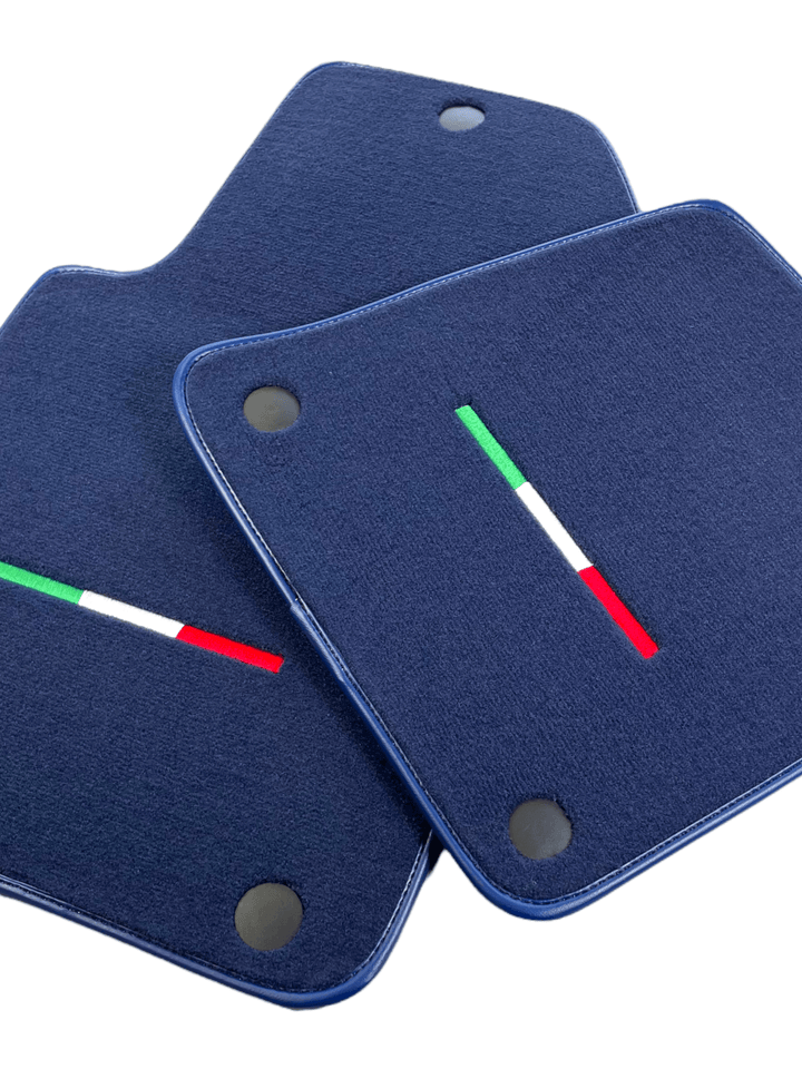 Dark Blue Floor Mats For Ferrari 599 Coupe 2006-2012 Italian Edition - Scuderia