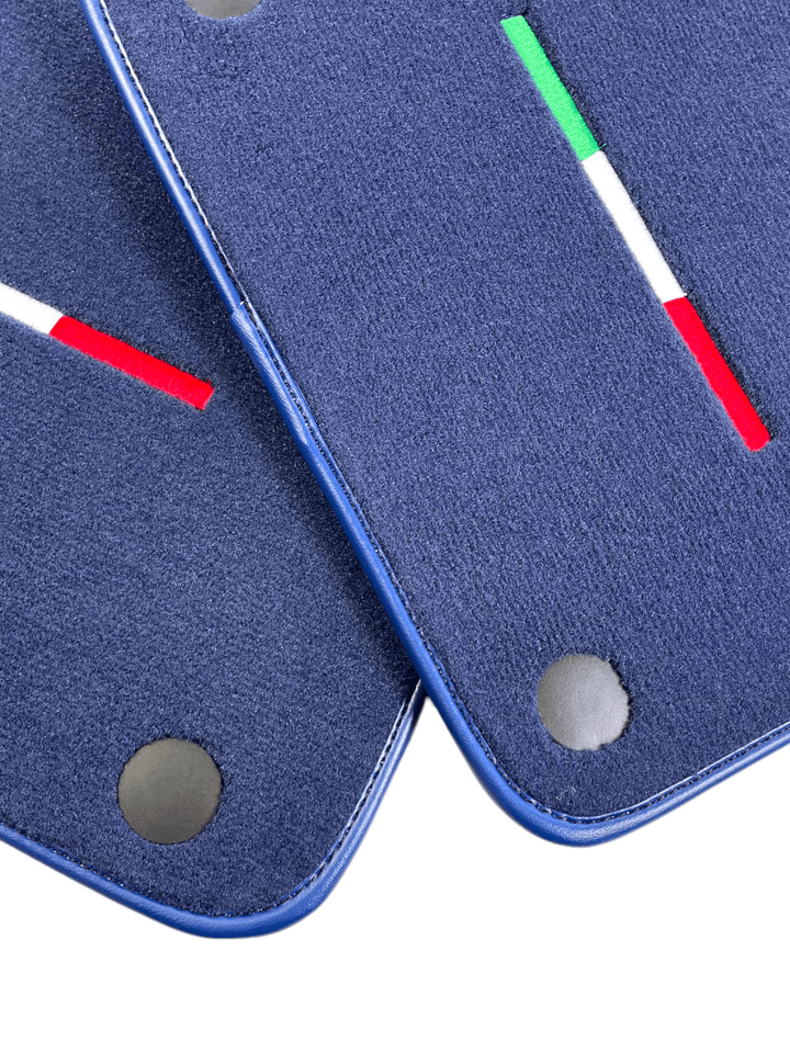 Dark Blue Floor Mats For Ferrari 599 Coupe 2006-2012 Italian Edition - Scuderia