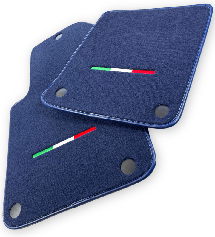 Dark Blue Floor Mats For Ferrari 612 Scaglietti 2005-2011 Italian Edition - Scuderia