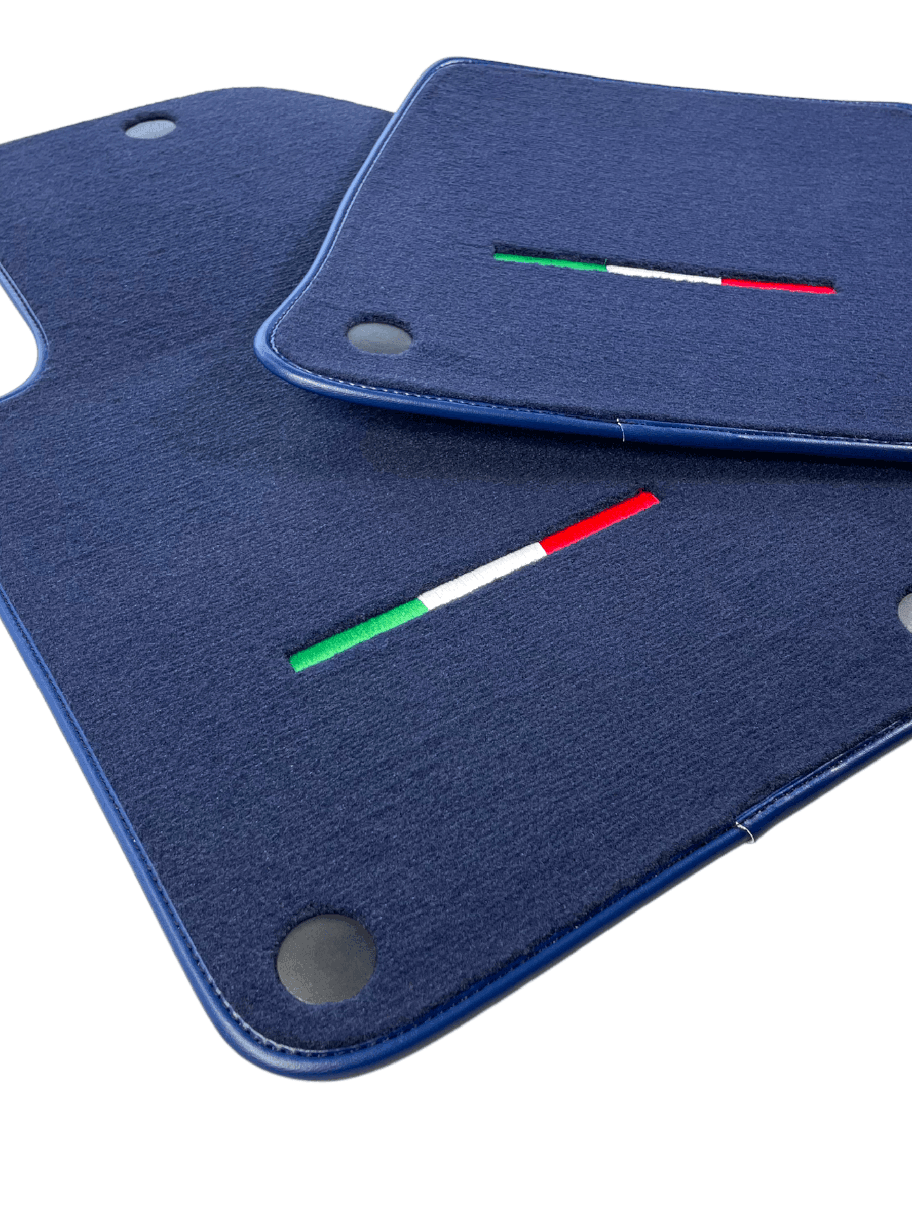 Dark Blue Floor Mats For Ferrari 612 Scaglietti 2005-2011 Italian Edition - Scuderia