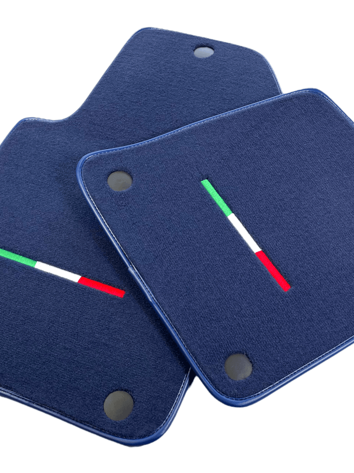 Dark Blue Floor Mats For Ferrari 612 Scaglietti 2005-2011 Italian Edition - Scuderia