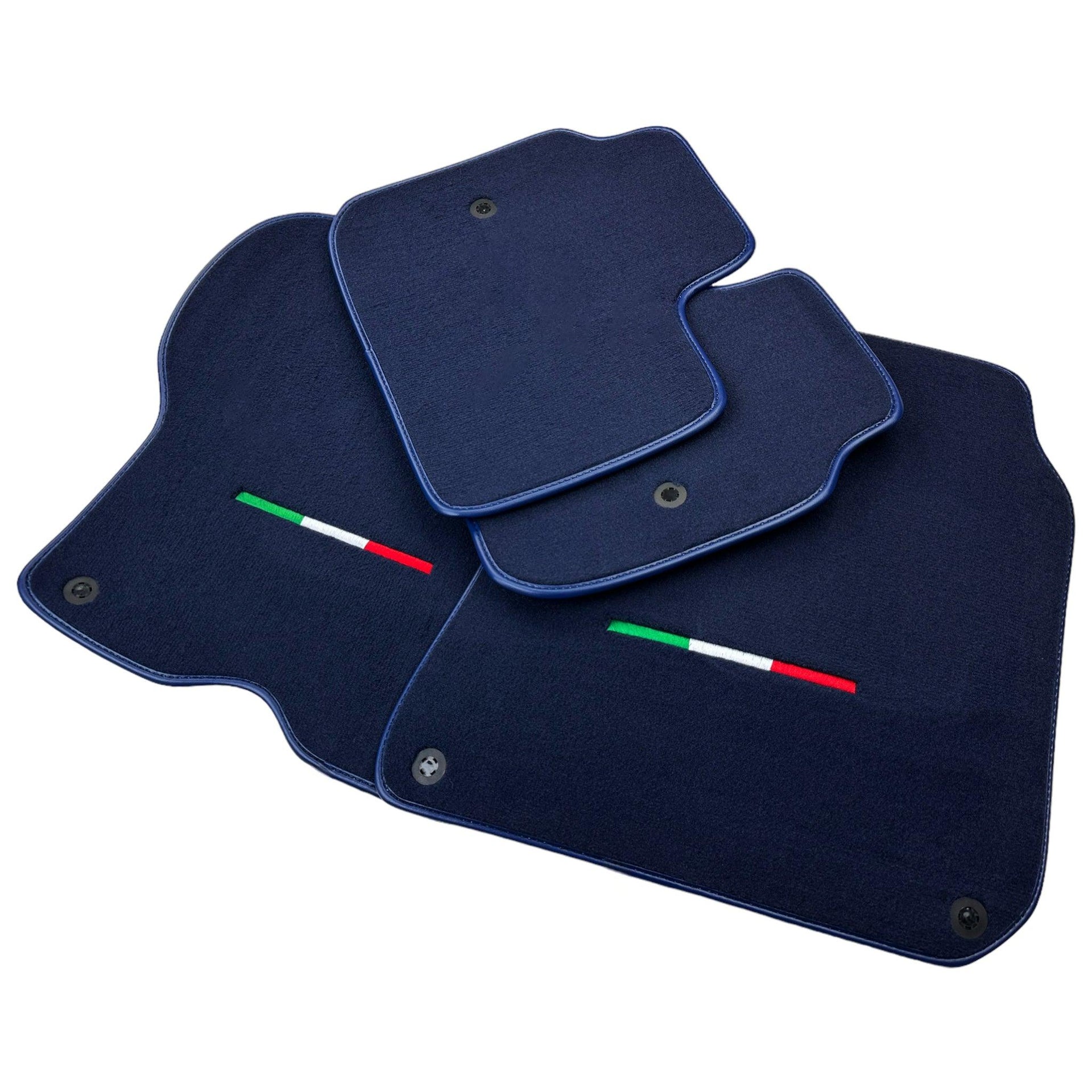 Dark Blue Floor Mats For Ferrari GTC4 Lusso (2016-2023) Italian Edition