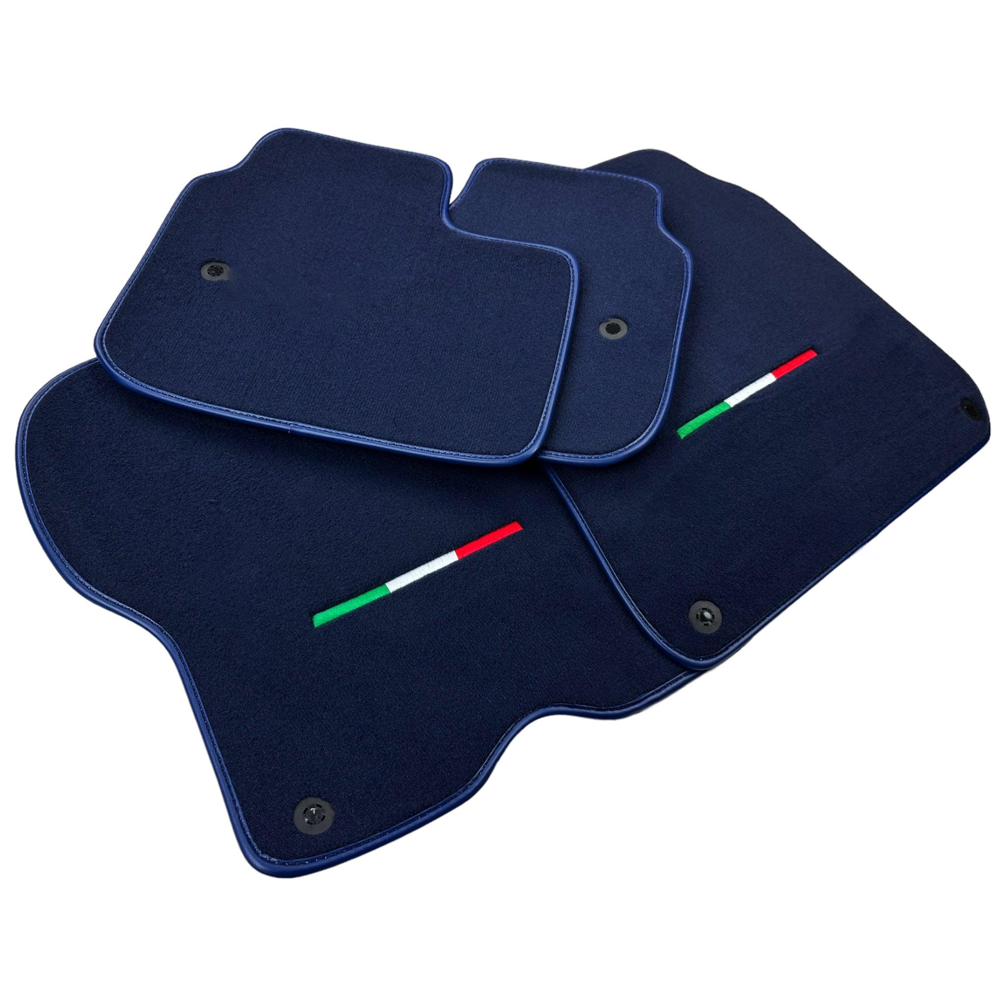 Dark Blue Floor Mats For Ferrari GTC4 Lusso (2016-2023) Italian Edition