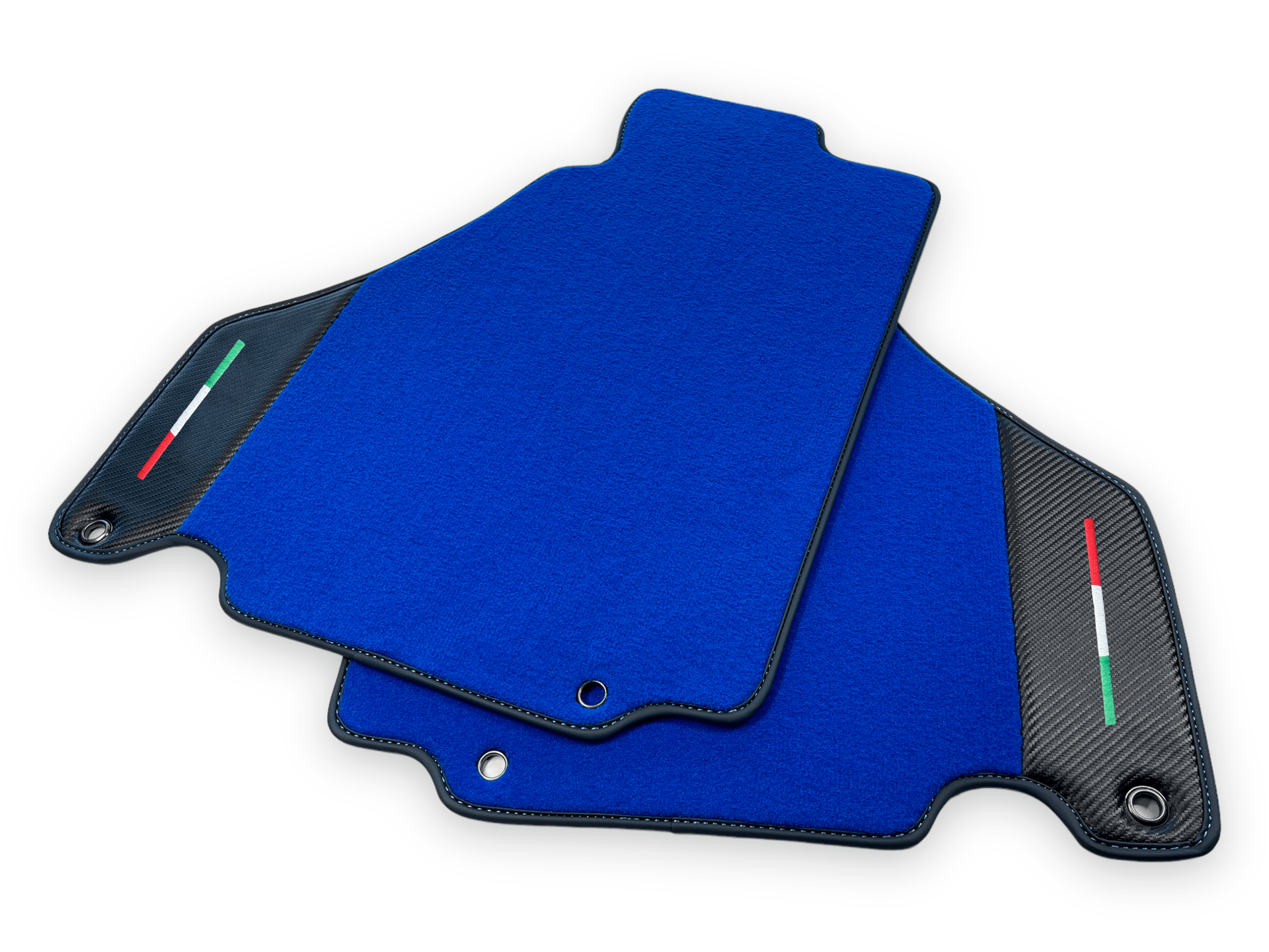 Blue Car Mats For Ferrari 360 Modena 1999-2005 With Carbon Fiber Leather