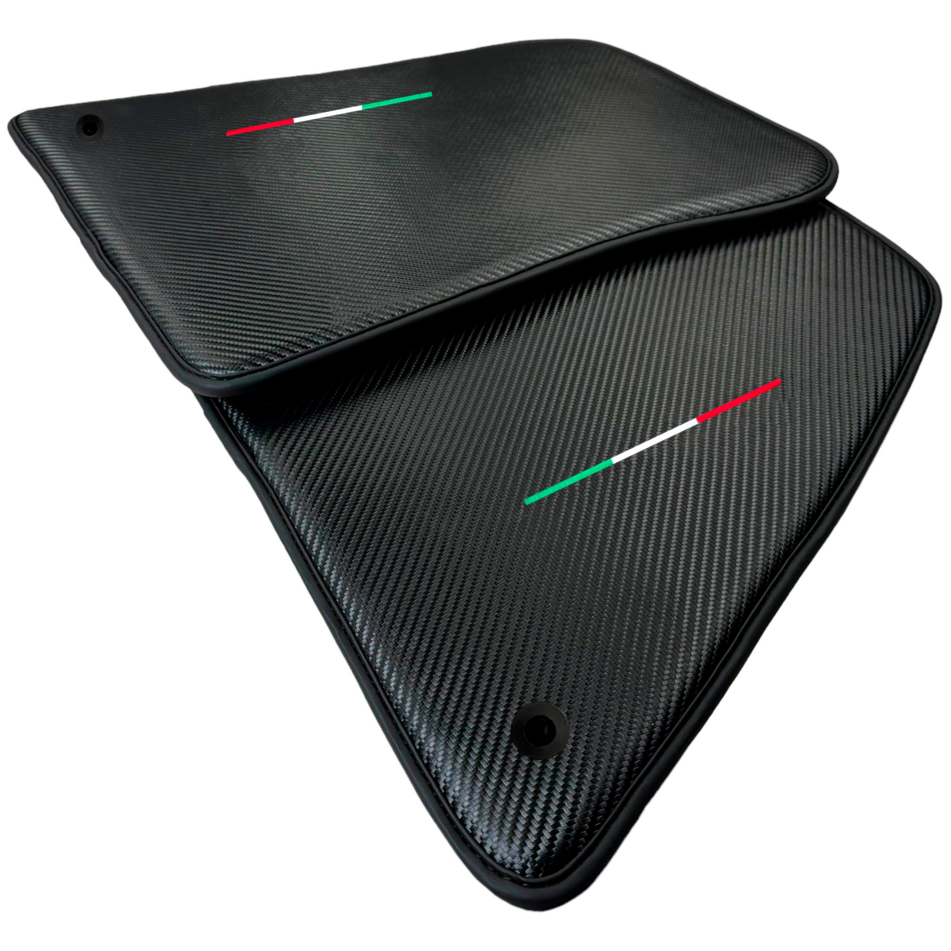 Car Mats for Ferrari SF90 Stradale (2019-2024) Made From Carbon Fiber Leather