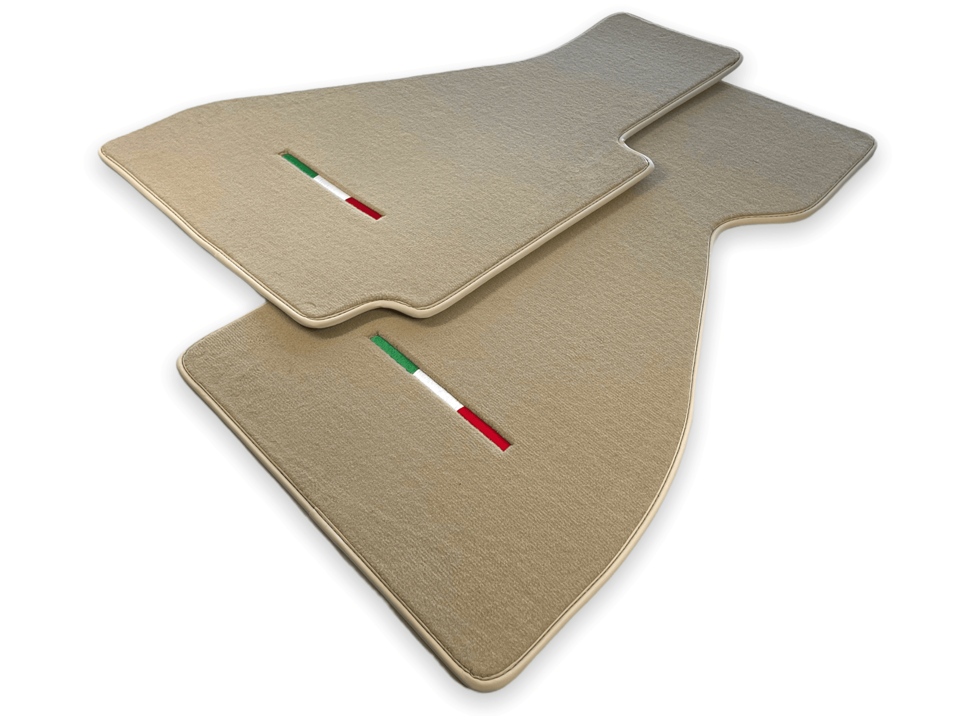 Floor Mats For Ferrari 328 GTB 1985-1989 Beige Scuderia Brand Italian Edition - Scuderia