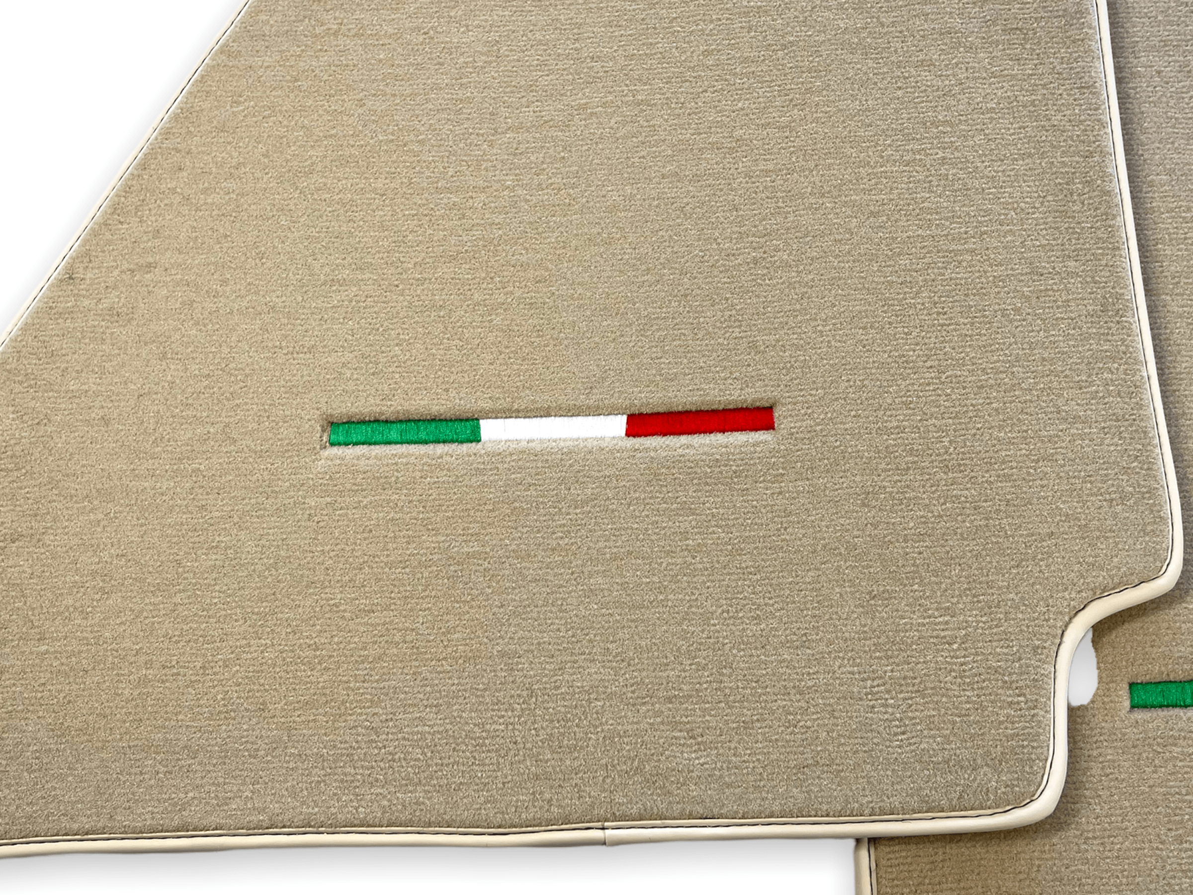 Floor Mats For Ferrari 328 GTB 1985-1989 Beige Scuderia Brand Italian Edition - Scuderia