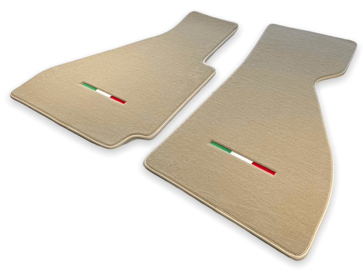 Floor Mats For Ferrari 328 GTB 1985-1989 Beige Scuderia Brand Italian Edition - Scuderia