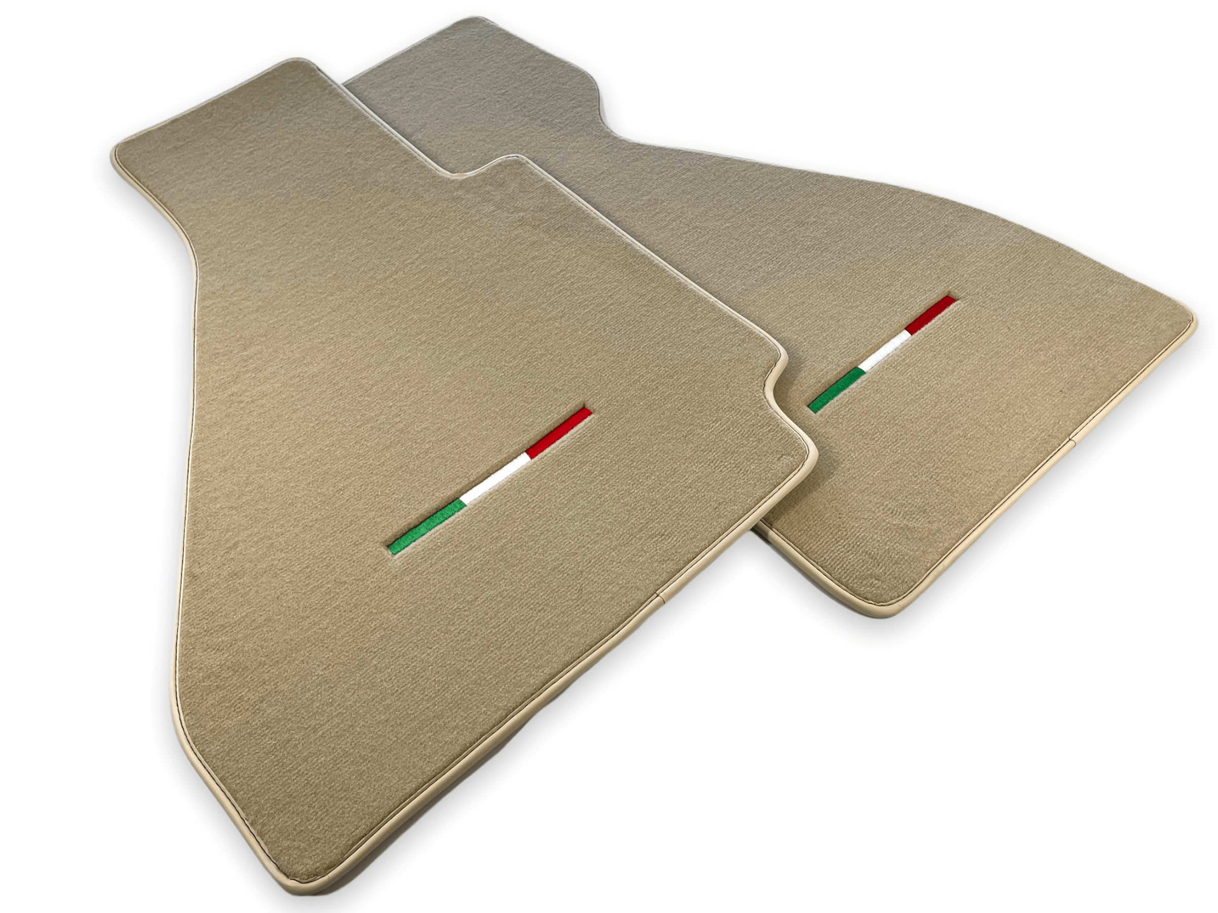 Floor Mats For Ferrari 328 GTB 1985-1989 Beige Scuderia Brand Italian Edition - Scuderia